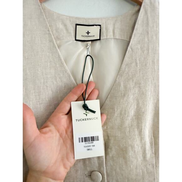 Tuckernuck | NWT Freya Linen Swing Vest | Sz S - Picture 5 of 7